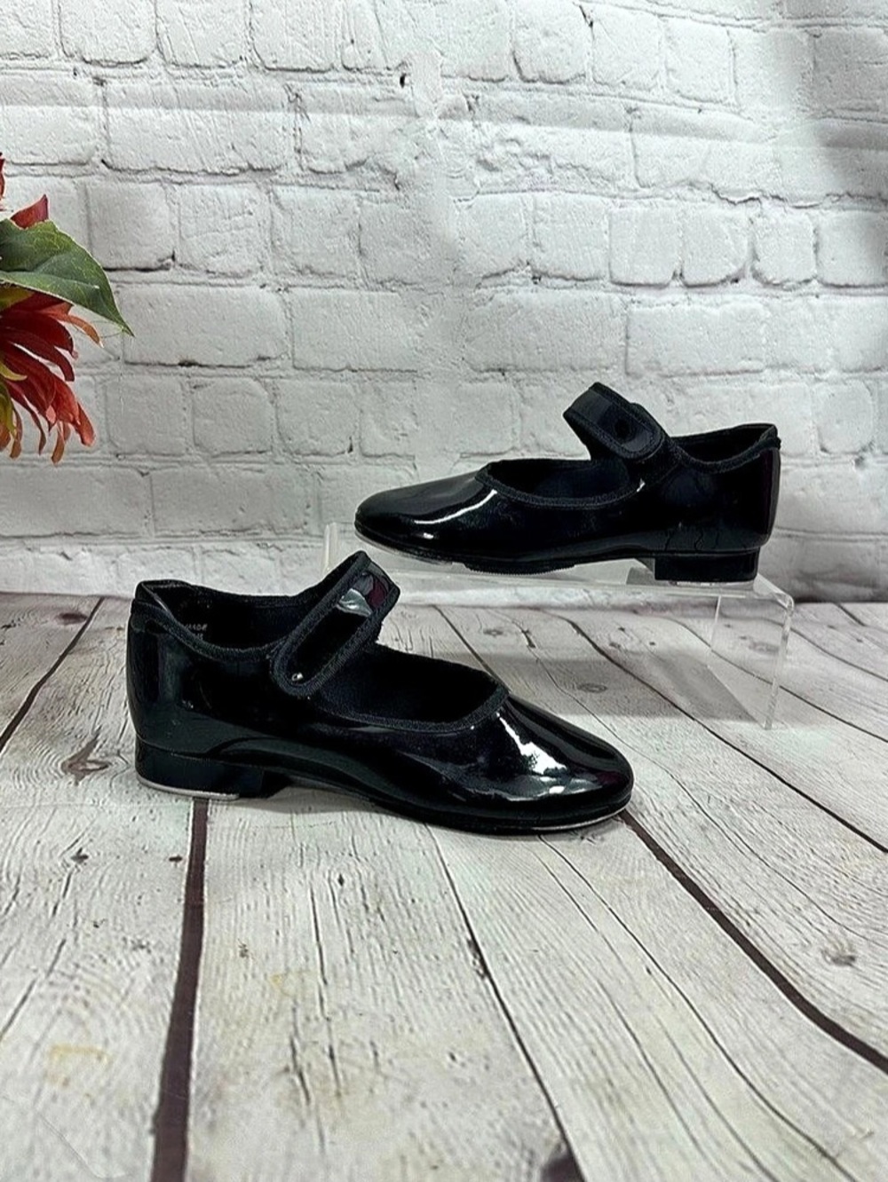 Capezio Black character tap Dance Shoes girls 10.5 W recital performance stage